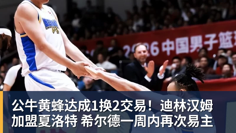 公牛黄蜂达成1换2交易！迪林汉姆加盟夏洛特 希尔德一周内再次易主