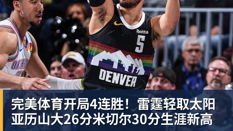 完美体育开局4连胜!雷霆轻取太阳 亚历山大26分米切尔30分生涯新高